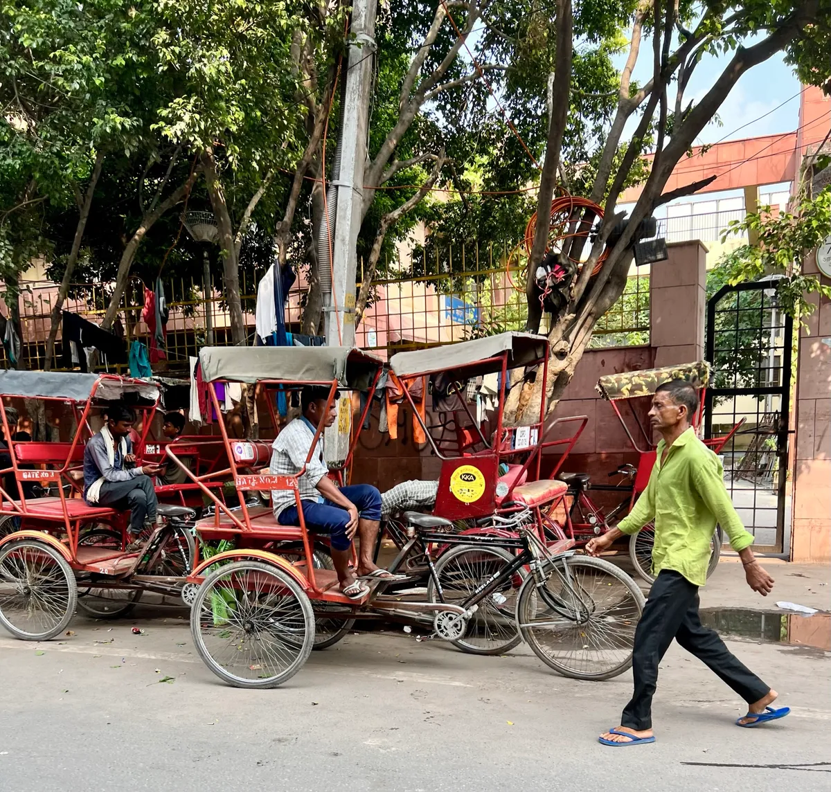 Line of Cycle Rickshaws
