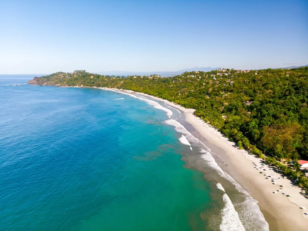 Espadilla Beach in Manuel Antonio town, one of the attractions featured in this Costa Rica travel guide.