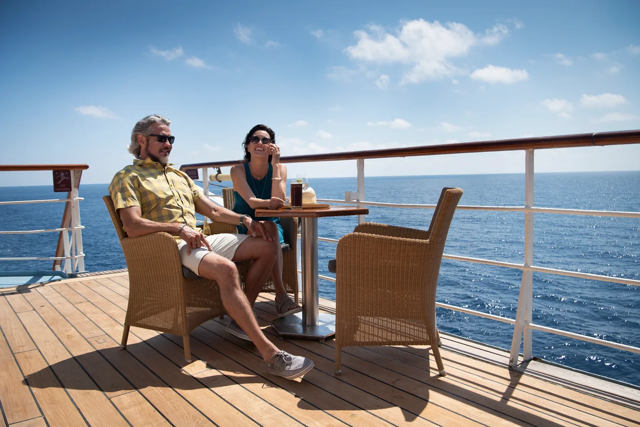 Couple on the deck Windstar Cruises